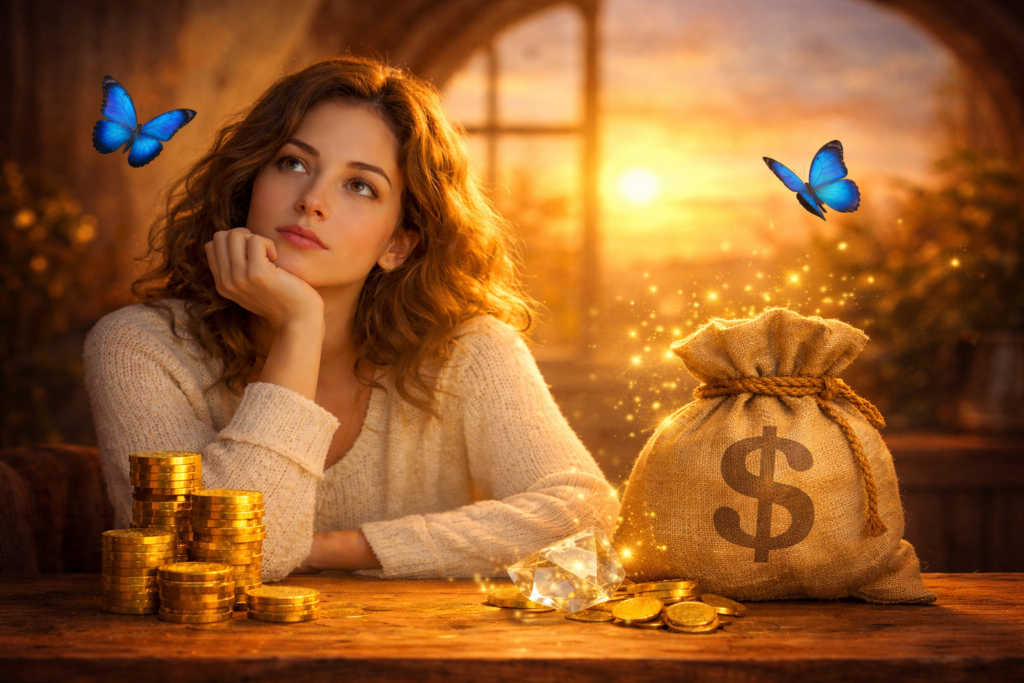 Imagem gerada por IA ilustrando o conteúdo sobre mentalidade de escassez.