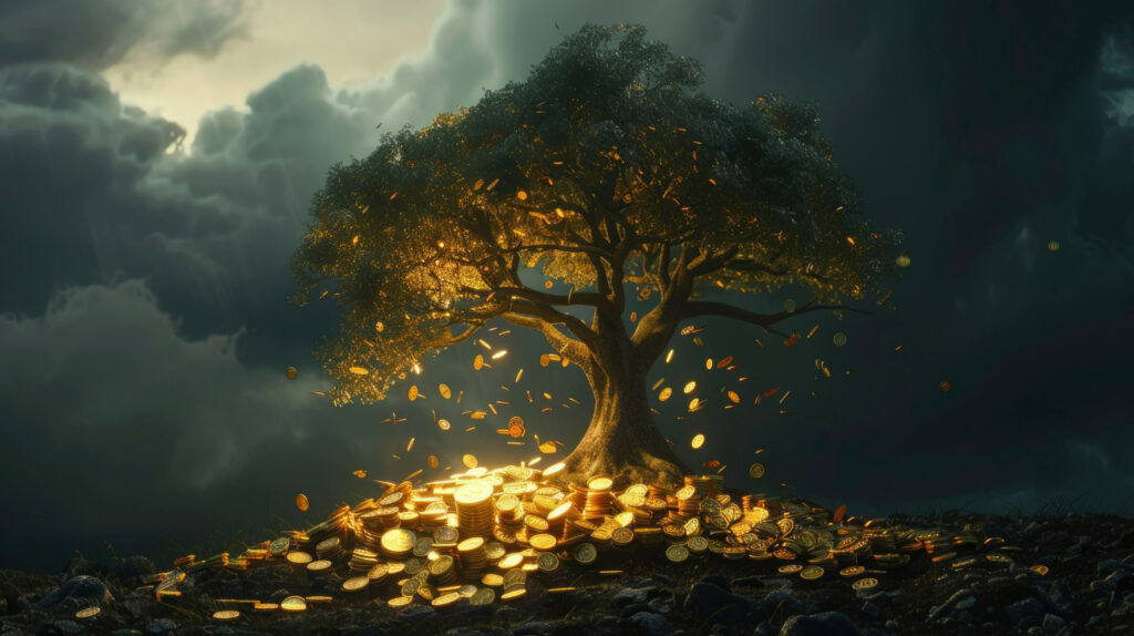Imagem gerada por IA ilustrando o conteúdo sobre merecimento e prosperidade.